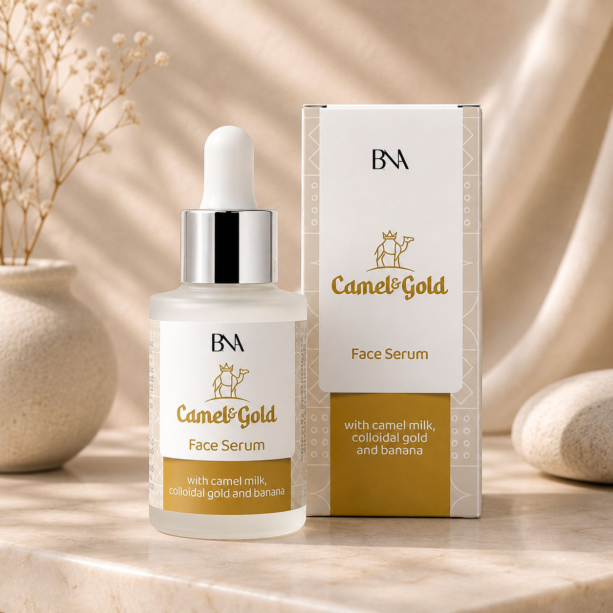Camel & gold face serum - 30 ml